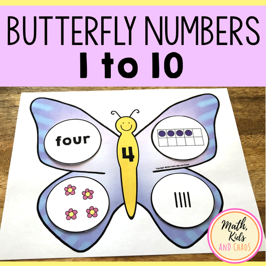 Butterfly Numbers 1 to 10
