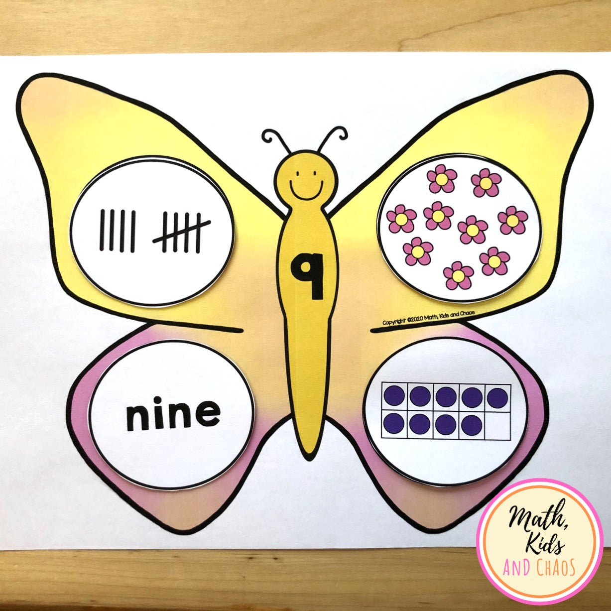 Butterfly Numbers 1 to 10