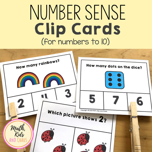 Number Sense Clip Cards (Numbers to 10)