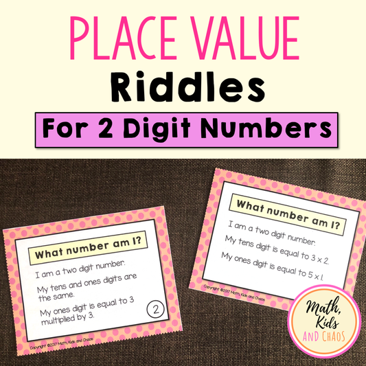 Place Value Riddles (for 2 DIGIT NUMBERS)