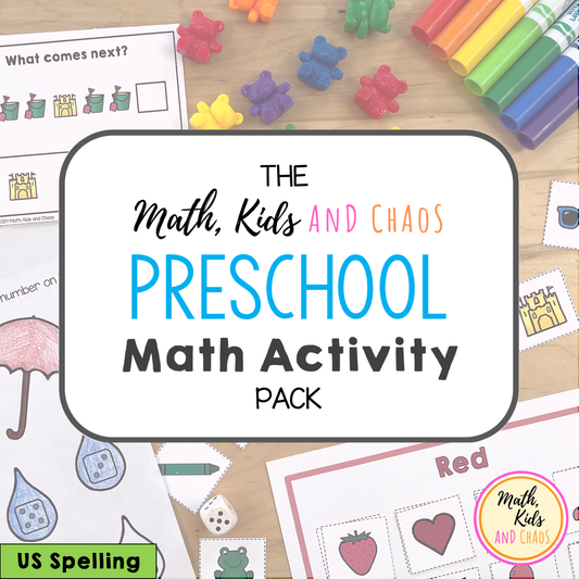 Preschool Math Activity Pack (US Spelling)