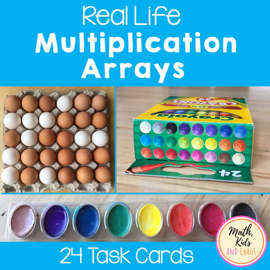 Real Life Multiplication Arrays Task Cards
