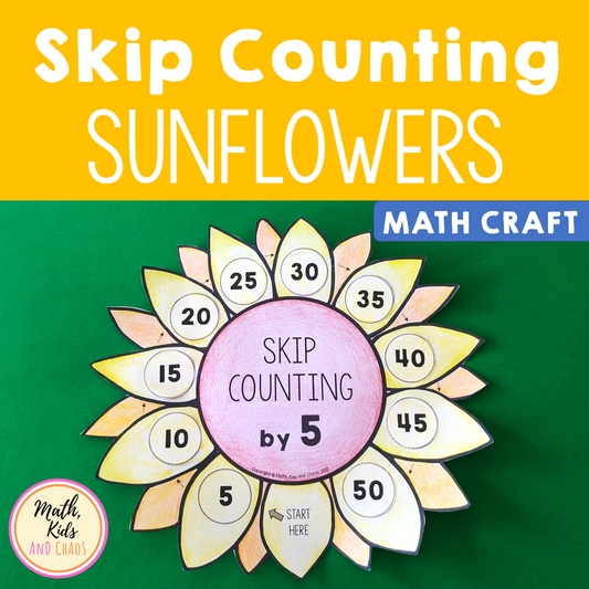 Skip Counting Sunflowers (math craft)
