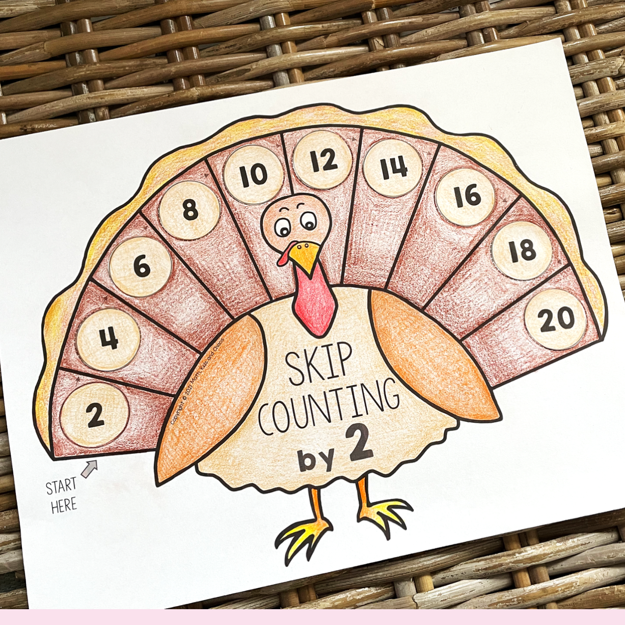 Skip Counting Turkeys (math craft)