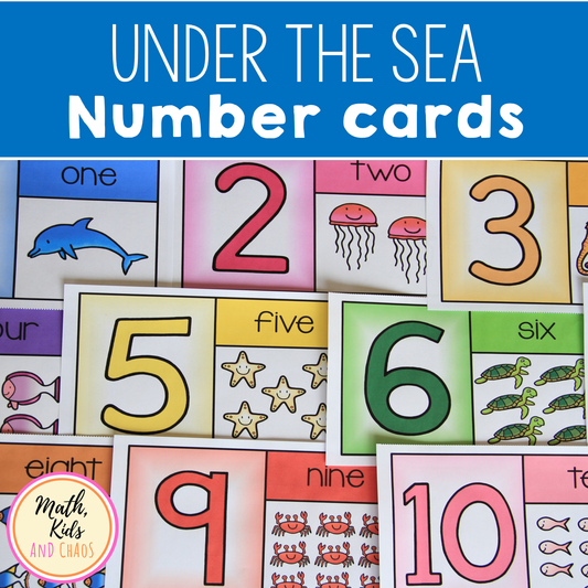 'Under the sea' number cards 1-10