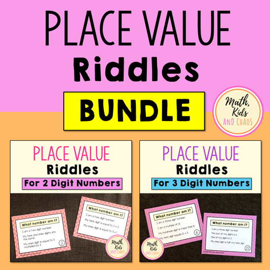 Place Value Riddles BUNDLE